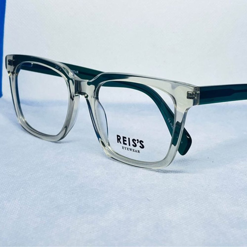 Reis's Eyeglasses Clear prescription ready 54-18-145 Clear and Green